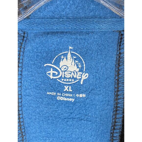 Disney Hoodie Adult XL Mickey Mouse 55 Disneyland Pullover Sweatshirt BlackBlue - Picture 3 of 10